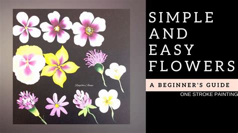 Quick And Easy Flowers Acrylic Painting For Beginners Diy Step By