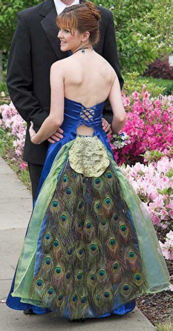 Peacock Prom Dress My Daughter Wanted To Be A Peacock For Prom So We