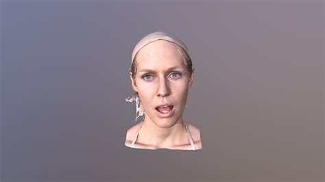 3d Head Scan Woman Open Mouth Buy Royalty Free 3d Model By