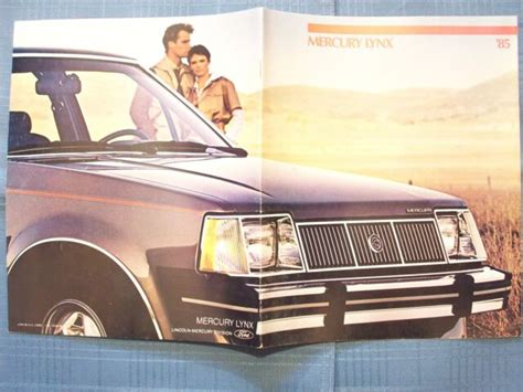 1985 Mercury Lynx Brochure Ford Gs 5 Door And Gs Station Wagon And Lynx L 3