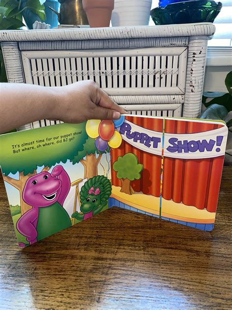 Barney Puppet Show Bookvintage Barney Bookbarney Bookbarney Etsy