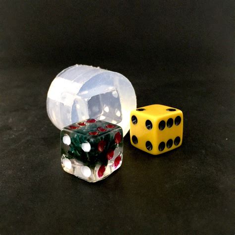 Dice cube mold MD147 clear silicone mold. Casino dice game. | Etsy