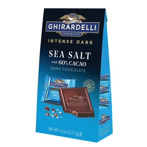Ghirardelli Intense Dark Chocolate Sea Salt 60 Cacao 4 1 Oz Stand Up