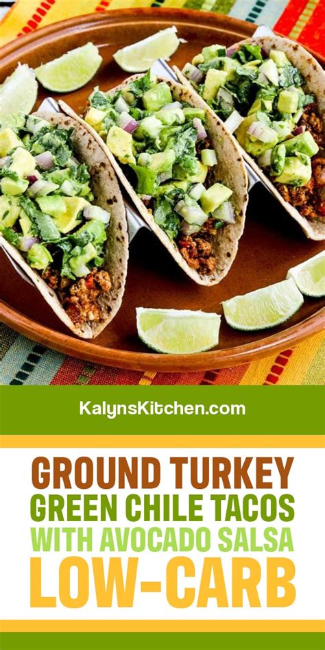 A great diabetic diet recipe! Perfectly-seasoned ground turkey, avocado salsa, and softened low-carb tortillas combine… in ...