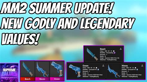 Mm2 New Summer Legendary And Godly Values Supreme Values Murder