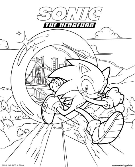 Coloriage Sonic The Hedgehog Movie 2020 à Imprimer Coloring Pages