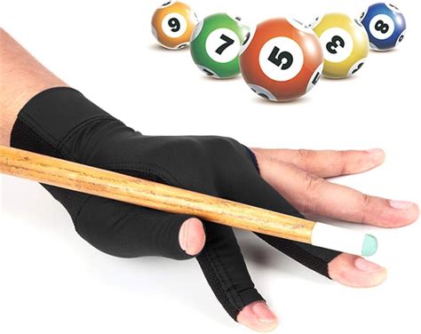 Amazon Com Ipenny Unisex Sports Open Fingers Billiards Glove Men Women Elastic Fingers Show