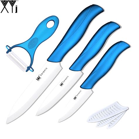 Ceramic Knife 3 Paring 4 Utility 5 Slicing Knife With One Blue