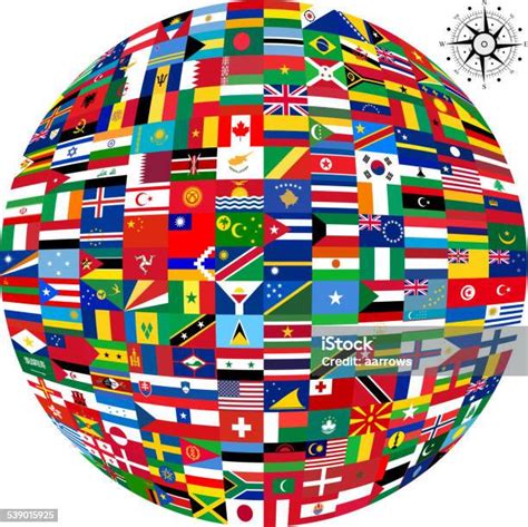 Flags Of The World And Map Stock Illustration Download Image Now Istock