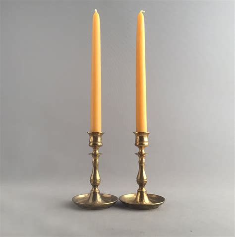 English Brass Candlestick Holders