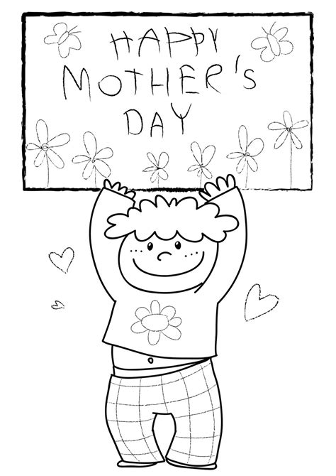 Drawing Coloring For Child Drawing For Mothers Day