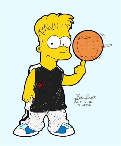 Bart 10 Basketball Nike Gear Twirl Ball By Simpsonizer On Deviantart