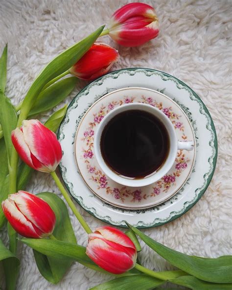 Coffee And Tulips ☕️ Coffee Art Coffee Pictures Tea Sandwiches