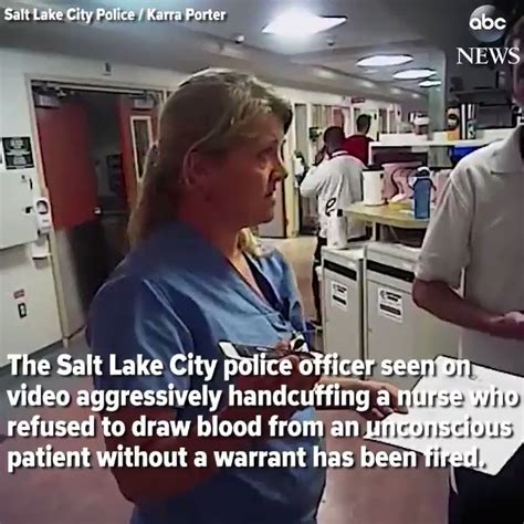 Utah Officer Who Handcuffed Nurse Who Refused To Draw Blood From