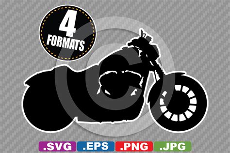 Cruiser Motorcycle Silhouette Graphic By Idrawsilhouettes · Creative