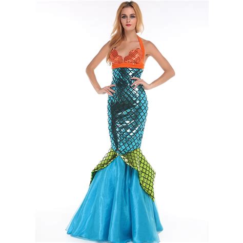 High Waisted Blue Deluxe Aquarius Mermaid Costume One Piece Sexy Woman
