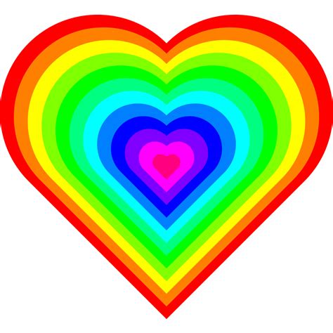 Filerainbow Heart Symbolsvg Colorful Heart Rainbow Heart Love