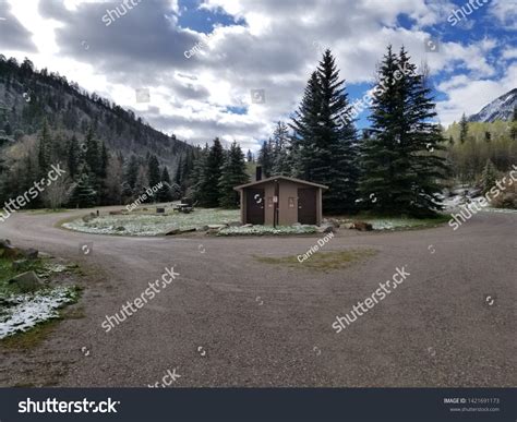 National Forest Campground Vault Toilets Stock Photo 1421691173