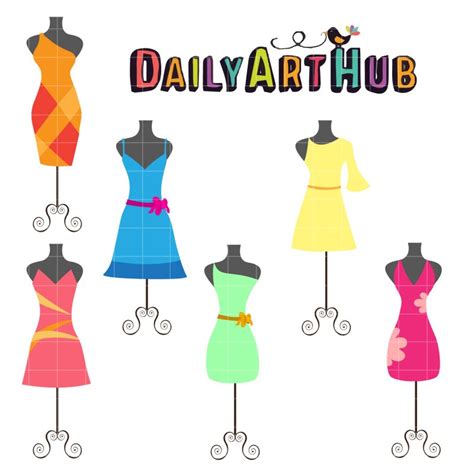 Fashion Dress Clip Art Set Daily Art Hub Free Clip Art