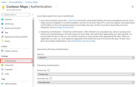 Manage Authentication In Microsoft Azure Maps Azure Maps Microsoft