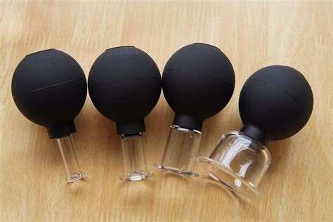 Facial Cupping Therapy Sets Cup Massage4 Pieces Silicone Vacuum Suction Lymphatic Drainage