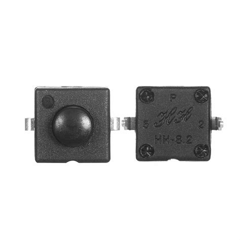 50pcs Rechargeable Flashlight Self Locking Switch 4mm Push Button Micro