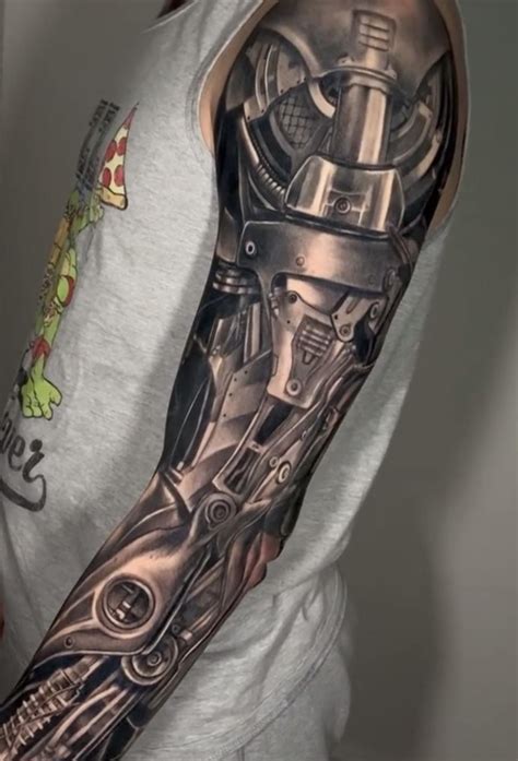 Biomechanical Arm Tattoo Robotic Arm Tattoo Mechanical Sleeve Tattoo