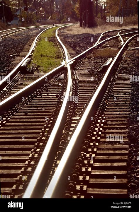 Mainline Railroad Switches Stock Photo Alamy