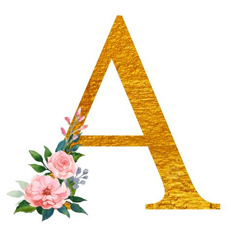 Floral Alphabets Png Image Floral Alphabet Design A With Elements