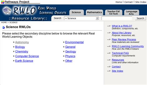 Applied Math And Science Education Repository Real World Learning Objects Resource Library