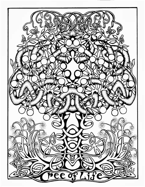 Paste And Color The Tree Of Life Coloring Page Some Celtic Fun
