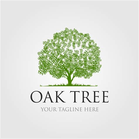 Oak Tree Logo Vector Tree Clipart Free