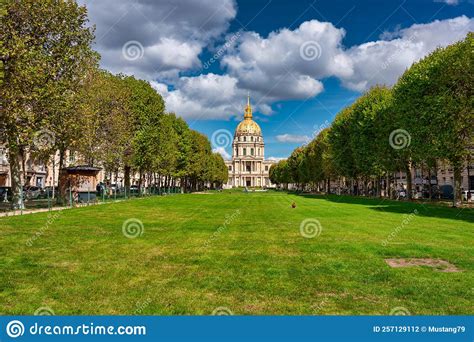 Beautiful View Of The Golden Dome Of Les Invalides In Paris France