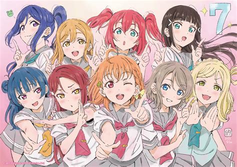 Love Live Sunshine Unit Aqours Releases 7th Anniversary Illustration