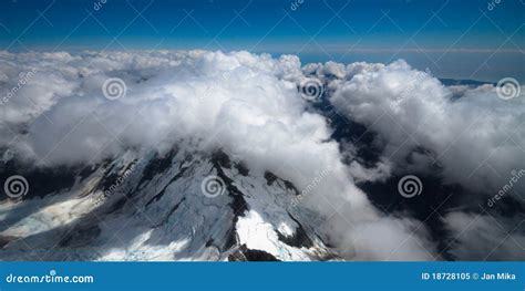 Southern Alps And Cloudscape New Zealand Stock Image Image Of