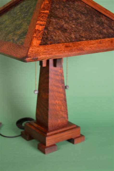 This Arts And Crafts Mission Style Mica Table Lamp Etsy