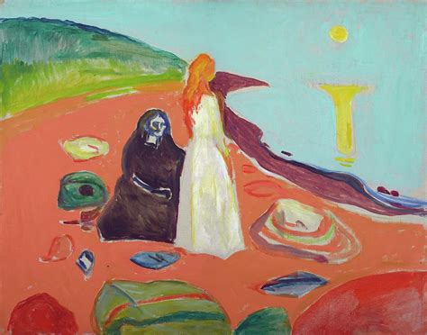 Two Women On The Shore Ii Painting By Edvard Munch Fine Art America