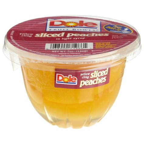 12 Packs Dole Sliced Peach In Light Syrup 7 Ounce Cups