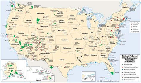 National Park United States Map Map Vector