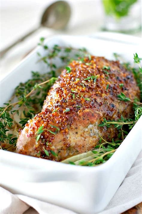 I should also add that this is a healthy meal; Honey Dijon Roasted Pork Tenderloin - The Seasoned Mom