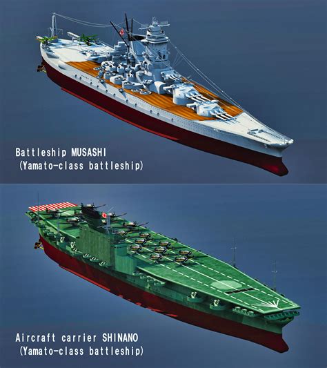 Yamato Class Battleship Musashi And Shinano By Arkpilot