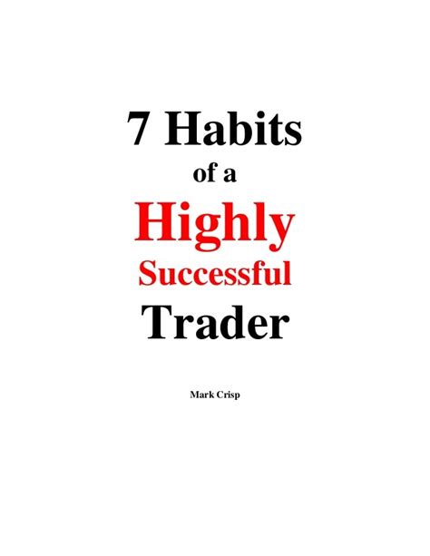 7 Habits of Highly successful Trader - Expert Trader