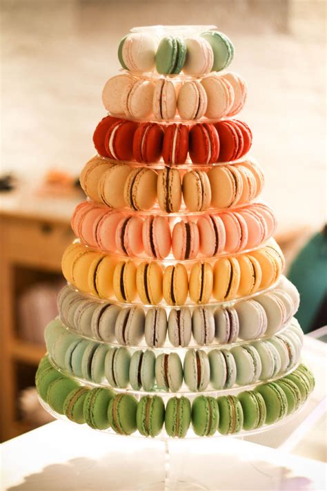 Macaron Cake Such A Trend Right Now And Can Be Bright Colours Or