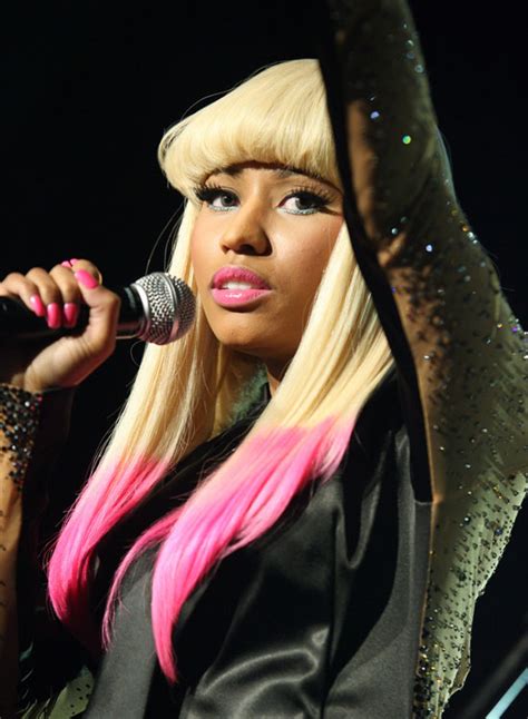 Nicki Minaj Dip Dyed in Pink Hair