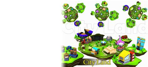 3d Model City Land Pack Vr Ar Low Poly Cgtrader