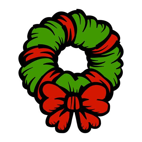 Christmas Festive Holiday Wreath Bow Vector Icon 552921 Vector Art At