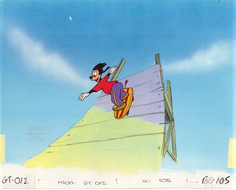 Goof Troop Max Disney Original Production Animation Cel 1992 Etsy In