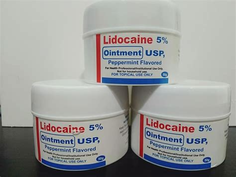 Lidocaine Ointment Peppermint Flavored 50g Health And Nutrition Medical