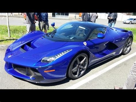 The first thing you need to know about the baby blue laferrari is that it's a paint job and not a wrap, which is why it's so special. Ferrari LaFerrari in Blue - Start up and Drive - YouTube