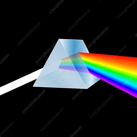 Prism Refracting Light Into A Spectrum Illustration Stock Image